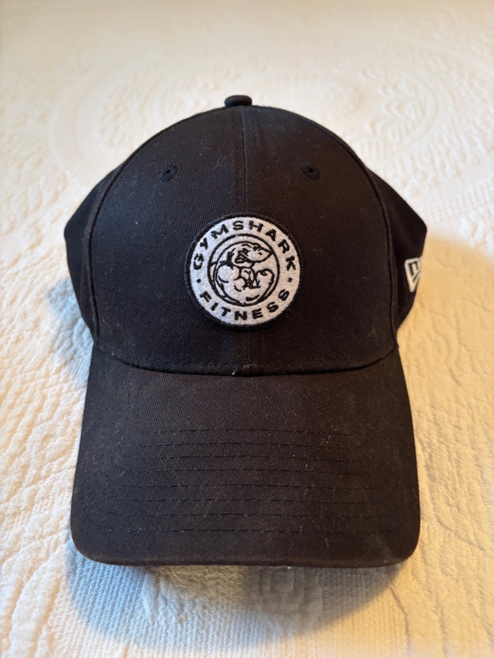 Gymshark Black Baseball Cap with White Patch Logo